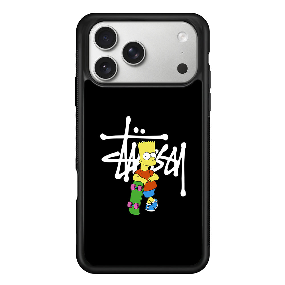 Stussy Simpson Skate iPhone 17 Pro Case | Slim Rubber Case for iPhone 17 Pro