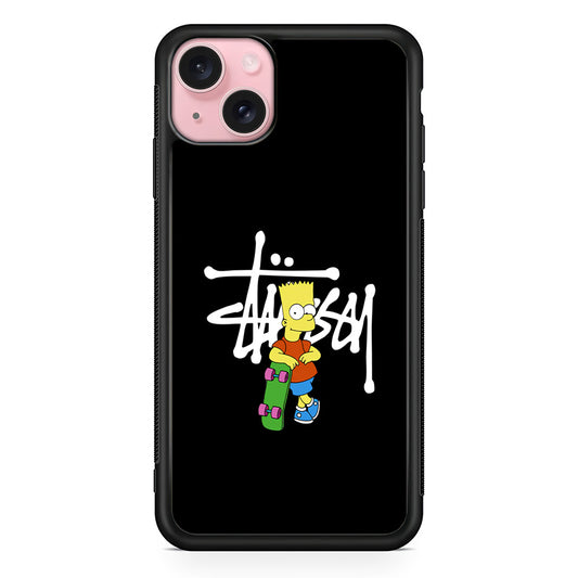 Stussy Simpson Skate iPhone 15 Case | Slim Rubber Case for iPhone 15