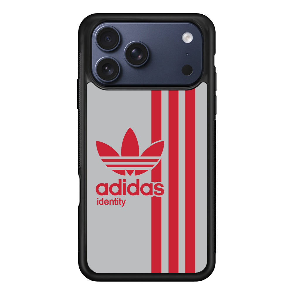 Adidas Red Identity iPhone 17 Pro Max Case | Durable Rubber Case for iPhone 17 Pro Max