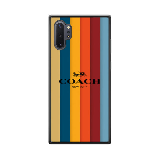 Coach Vertical Colorfull Samsung Galaxy Note 10 Plus Case | Slim Rubber Case for Samsung Galaxy Note 10 Plus