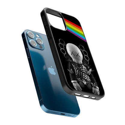 Kaws Metal Style Rainbow 2D Rubber Phone Case | Durable Phone Case