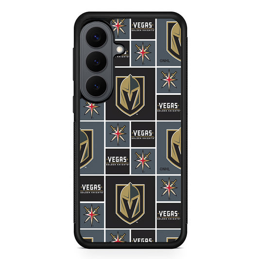 Vegas Golden Knights Pattern Samsung Galaxy S26 Plus Case | Slim Rubber Case for Samsung Galaxy S26 Plus
