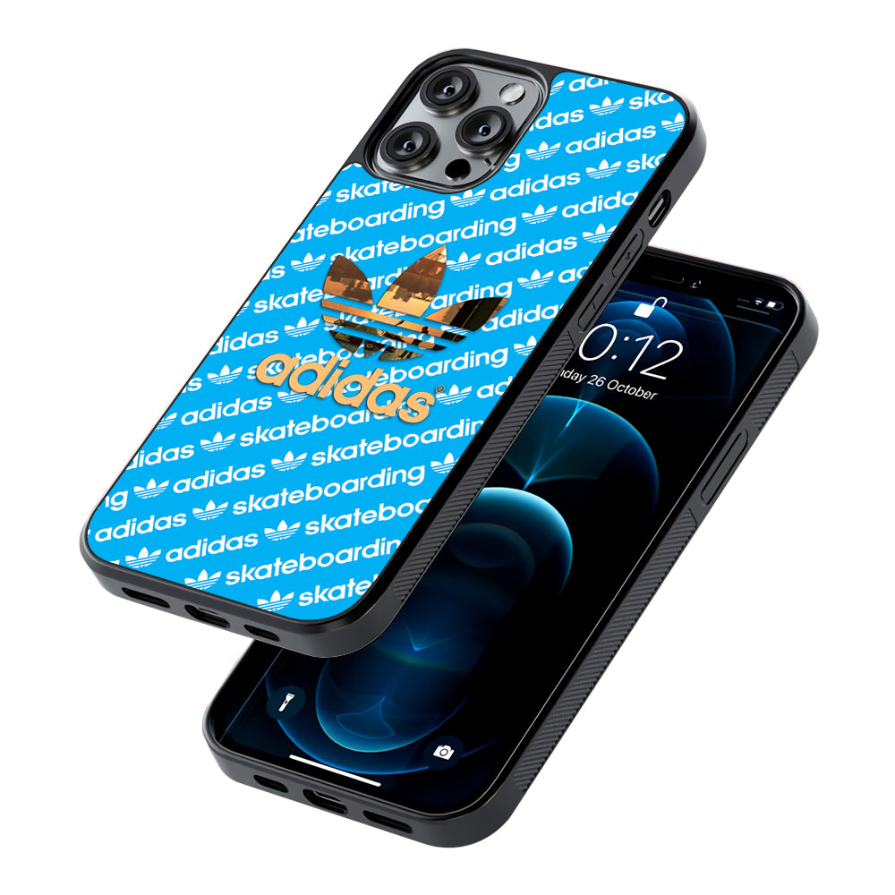Adidas Skateboarding Patern Box 2D Rubber Phone Case | Slim Protective Phone Case