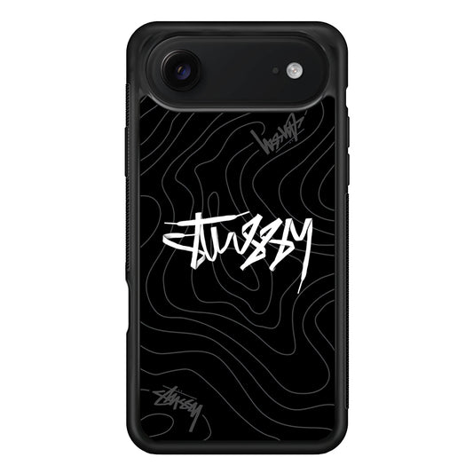 Stussy Black Vibes iPhone 17 Air Case | Slim Rubber Case for iPhone 17 Air