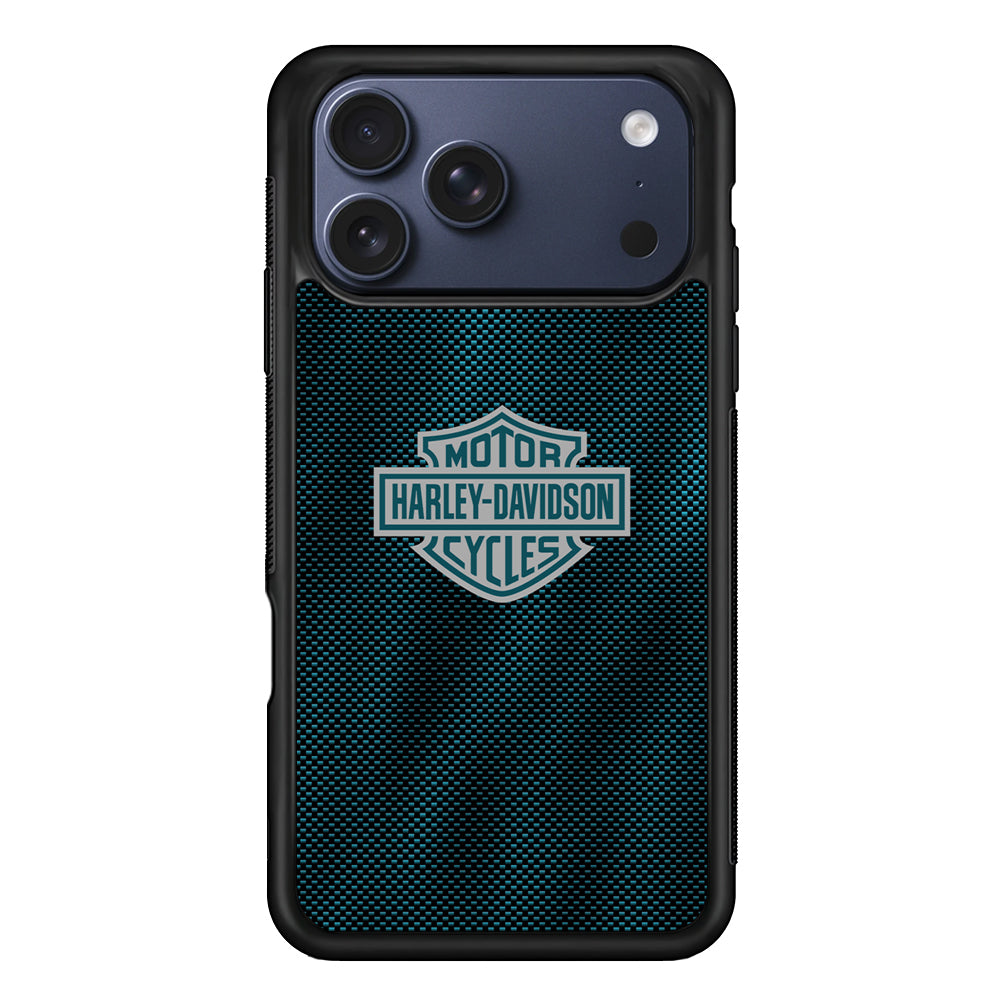 Harley Davidson Shiny Blue Steel iPhone 17 Pro Max Case | Durable Rubber Case for iPhone 17 Pro Max