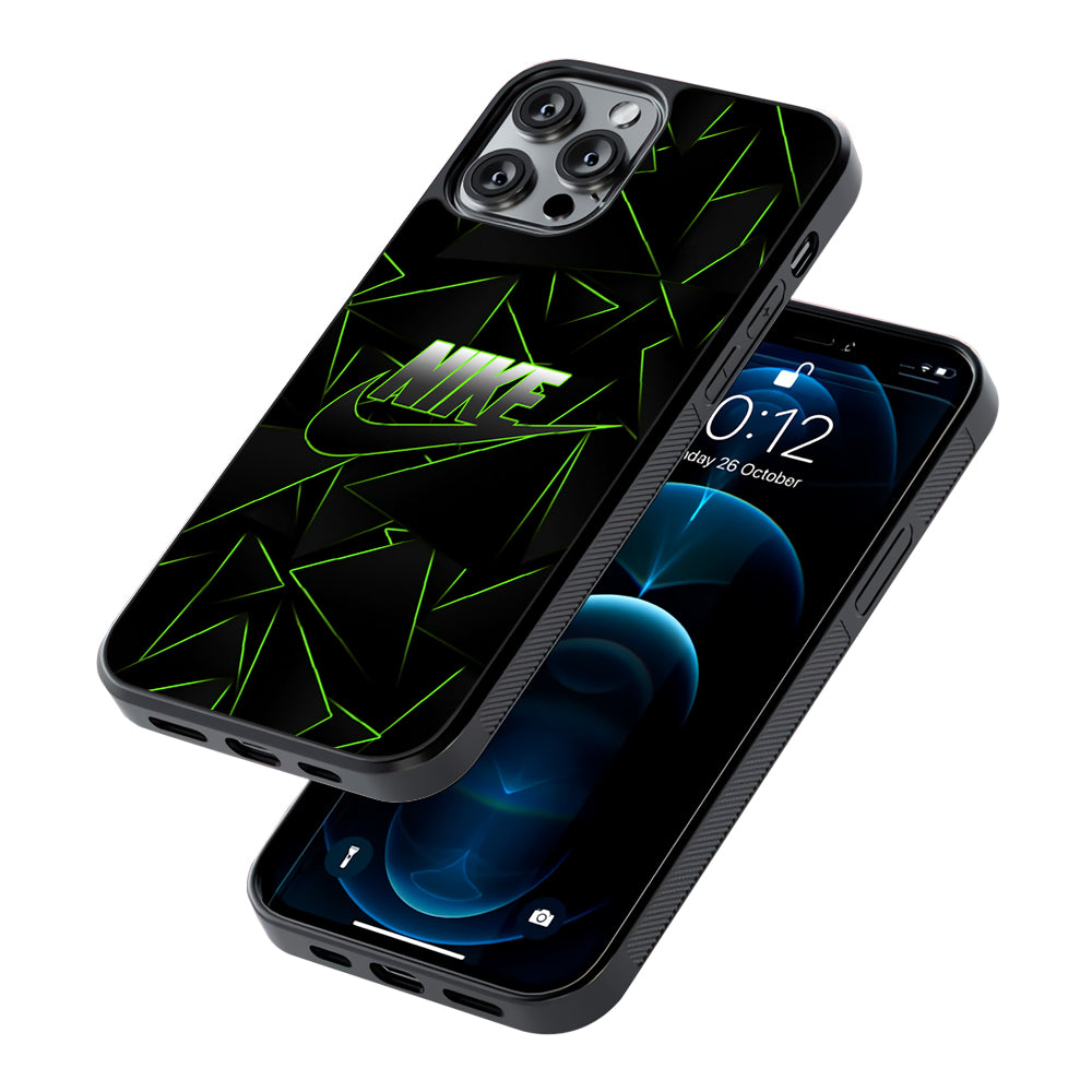 Nike Green Laser Point 2D Rubber Phone Case | Slim Protective Phone Case