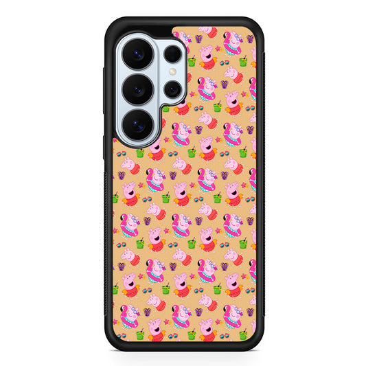 Peppa Pig on The Beach Pattern Samsung Galaxy S26 Ultra Case | Protective Phone Cover