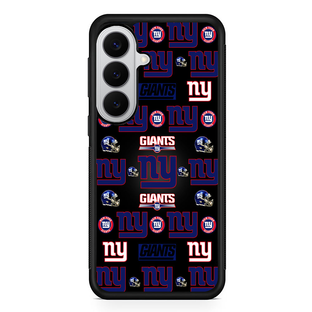 New York Giants Logo Pattern Samsung Galaxy S26 Case | Protective Rubber Cover