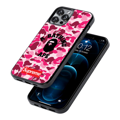 A Bathing Ape Supreme Bape Camo 2D Rubber Phone Case-Oxvistore