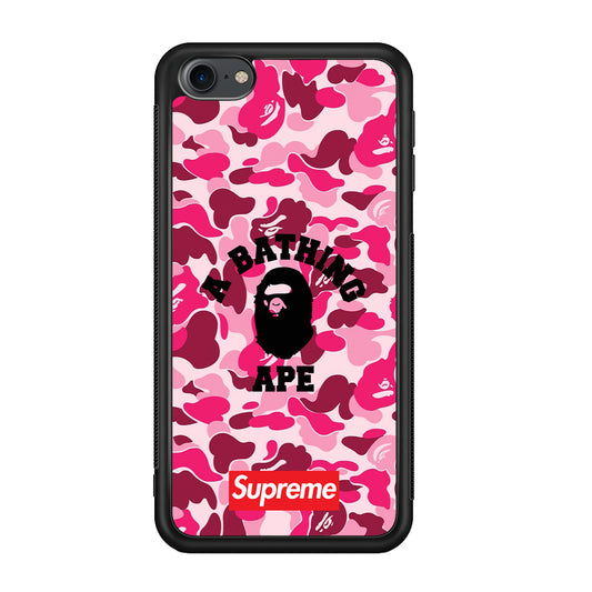A Bathing Ape Supreme Bape Camo iPod Touch 6 Case-Rubber Black (2D Case)-Oxvistore