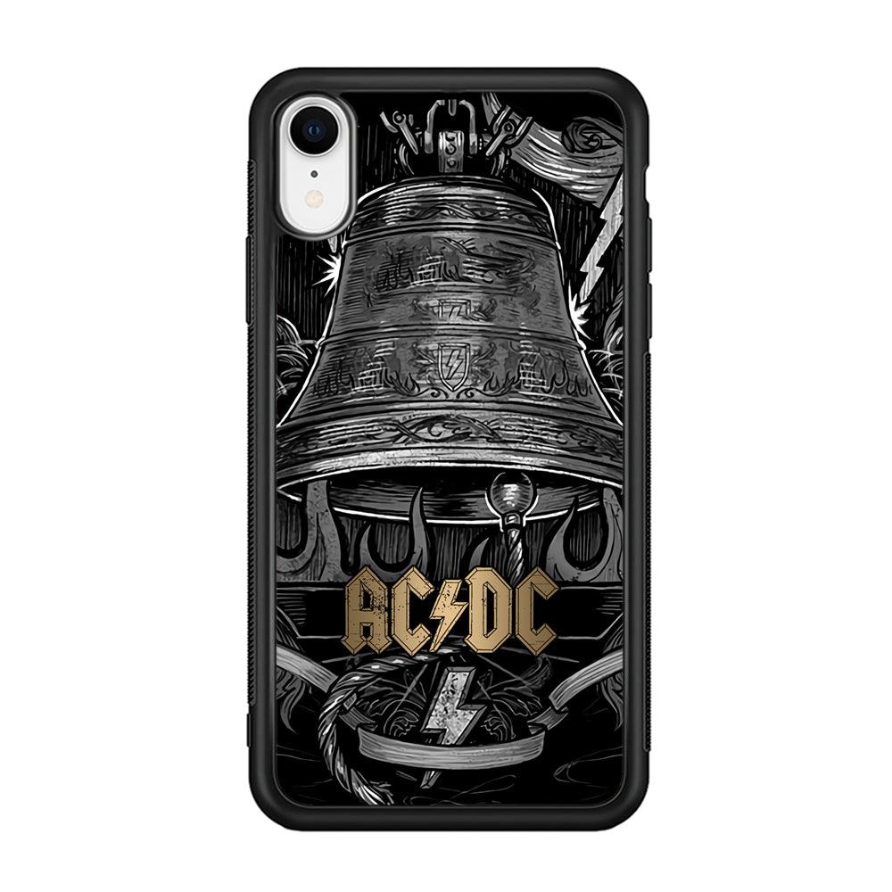 ACDC Bell of Fire iPhone XR Case-Rubber Black (2D Case)-Oxvistore