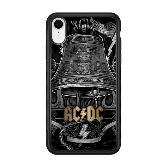 ACDC Bell of Fire iPhone XR Case-Rubber Black (2D Case)-Oxvistore