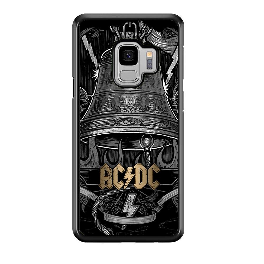 ACDC Bell of Fire Samsung Galaxy S9 Case-Rubber Black (2D Case)-Oxvistore