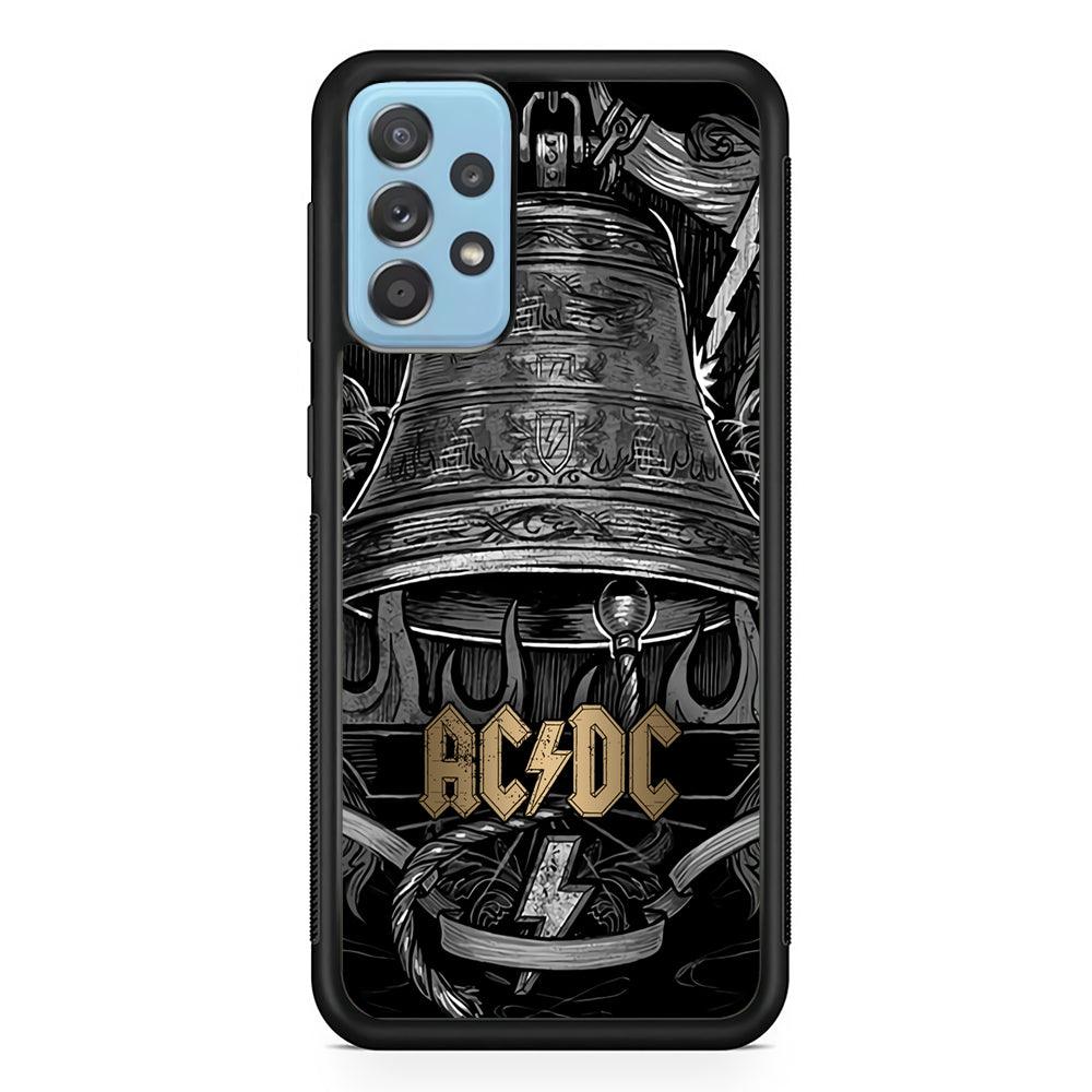 ACDC Bell of Fire Samsung Galaxy A72 Case-Rubber Black (2D Case)-Oxvistore