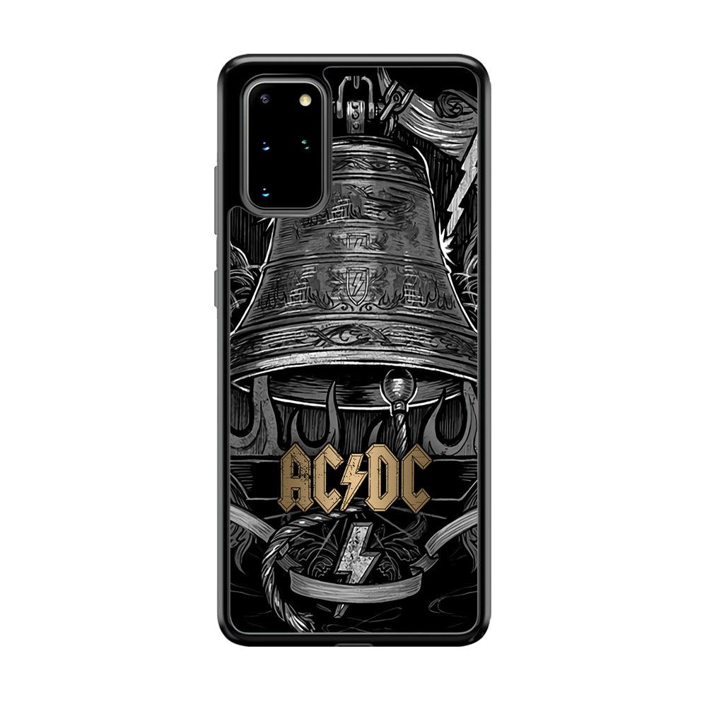 ACDC Bell of Fire Samsung Galaxy S20 Plus Case-Rubber Black (2D Case)-Oxvistore