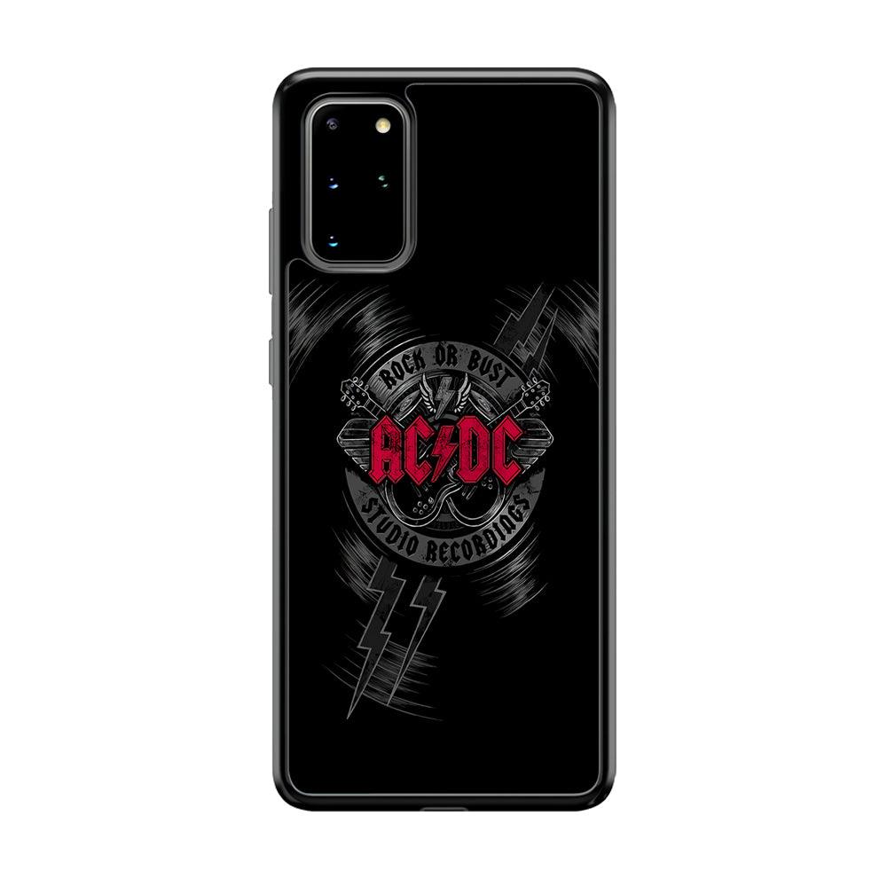 ACDC Bust The Studio Samsung Galaxy S20 Plus Case-Rubber Black (2D Case)-Oxvistore