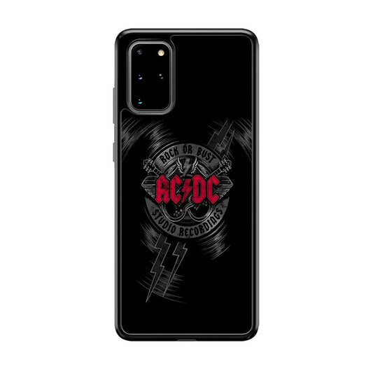 ACDC Bust The Studio Samsung Galaxy S20 Plus Case-Rubber Black (2D Case)-Oxvistore