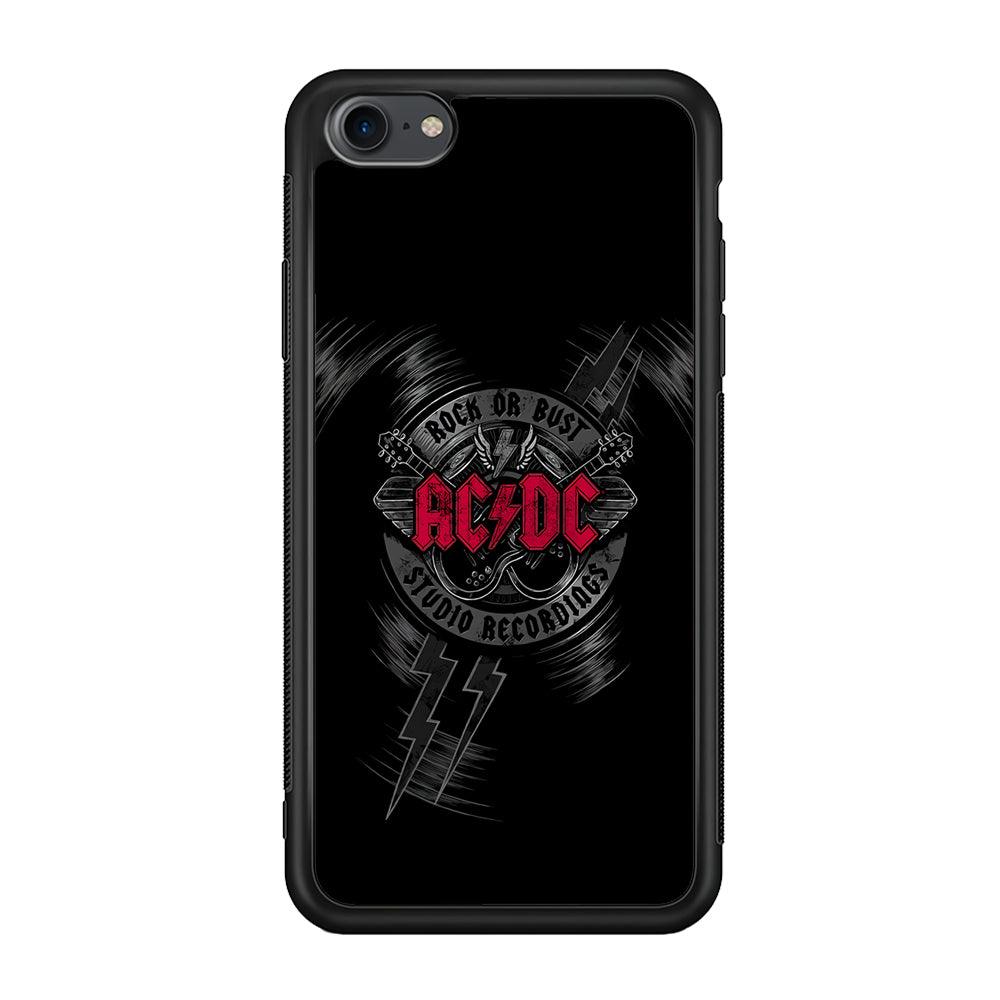 ACDC Bust The Studio iPhone 7 Case-Rubber Black (2D Case)-Oxvistore