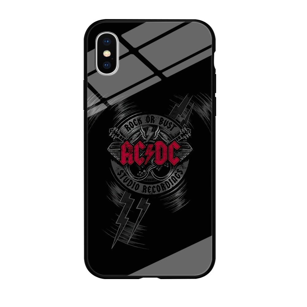 ACDC Bust The Studio iPhone X Case-Oxvistore