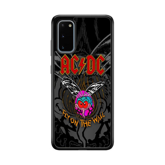ACDC Fly on The Wall Samsung Galaxy S20 Case-Rubber White (2D Case)-Oxvistore