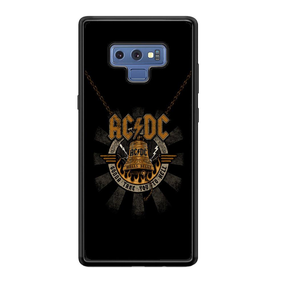 ACDC Gonna Take You Samsung Galaxy Note 9 Case-Rubber Black (2D Case)-Oxvistore