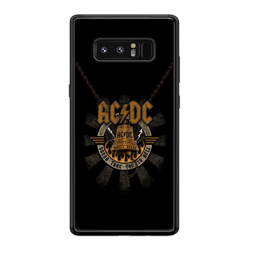 ACDC Gonna Take You Samsung Galaxy Note 8 Case-Rubber Black (2D Case)-Oxvistore