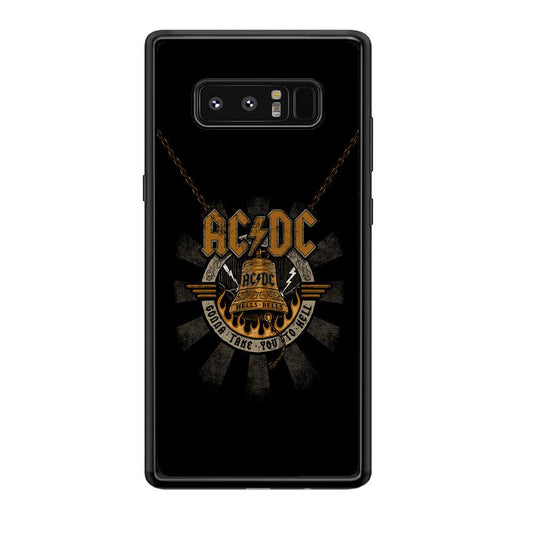 ACDC Gonna Take You Samsung Galaxy Note 8 Case-Rubber Black (2D Case)-Oxvistore