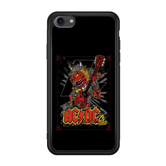 ACDC Ringing The Bell iPhone 8 Case-Rubber Black (2D Case)-Oxvistore