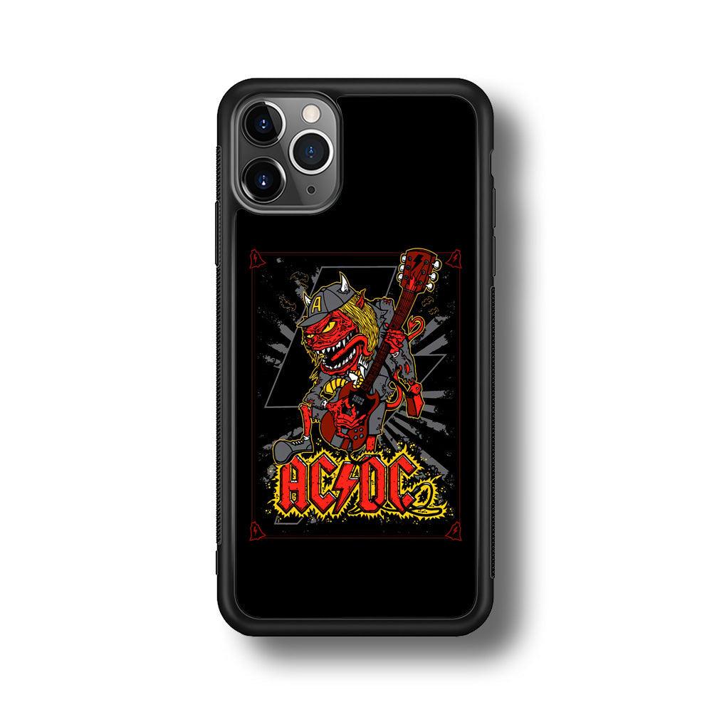 ACDC Ringing The Bell iPhone 11 Pro Max Case-Rubber Black (2D Case)-Oxvistore