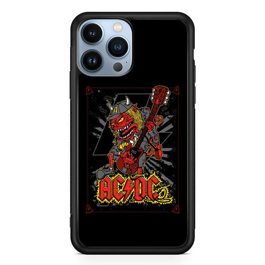 ACDC Ringing The Bell iPhone 13 Pro Max Case-Rubber Black (2D Case)-Oxvistore