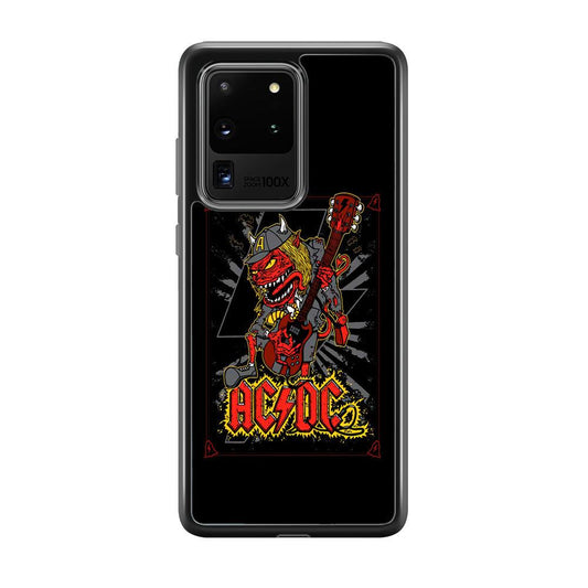 ACDC Ringing The Bell Samsung Galaxy S20 Ultra Case-Rubber Black (2D Case)-Oxvistore