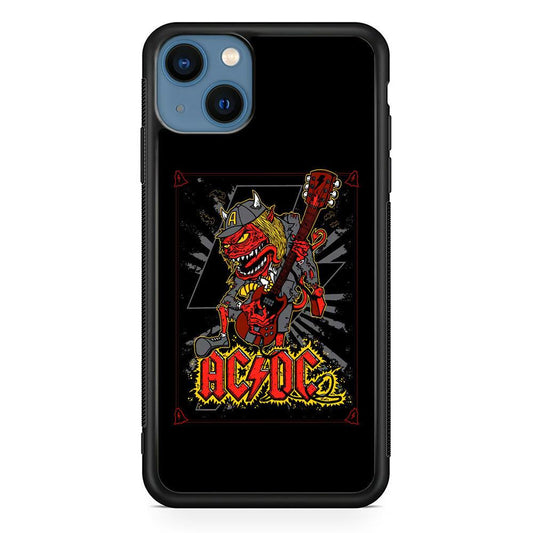 ACDC Ringing The Bell iPhone 14 Plus Case-Rubber Black (2D Case)-Oxvistore