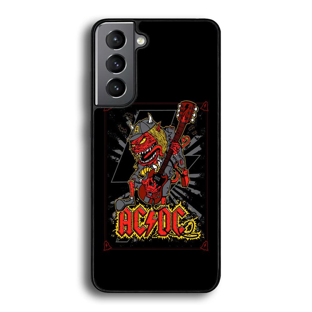 ACDC Ringing The Bell Samsung Galaxy S23 Case-Rubber Black (2D Case)-Oxvistore