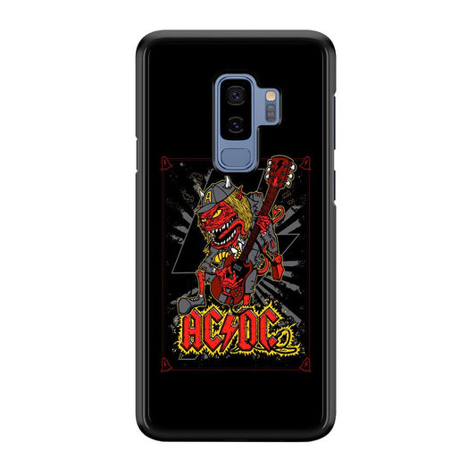 ACDC Ringing The Bell Samsung Galaxy S9 Plus Case-Rubber Black (2D Case)-Oxvistore