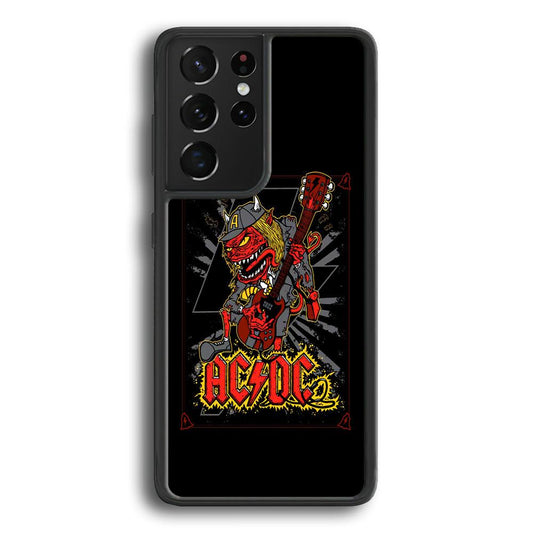 ACDC Ringing The Bell Samsung Galaxy S24 Ultra Case-Rubber Black (2D Case)-Oxvistore
