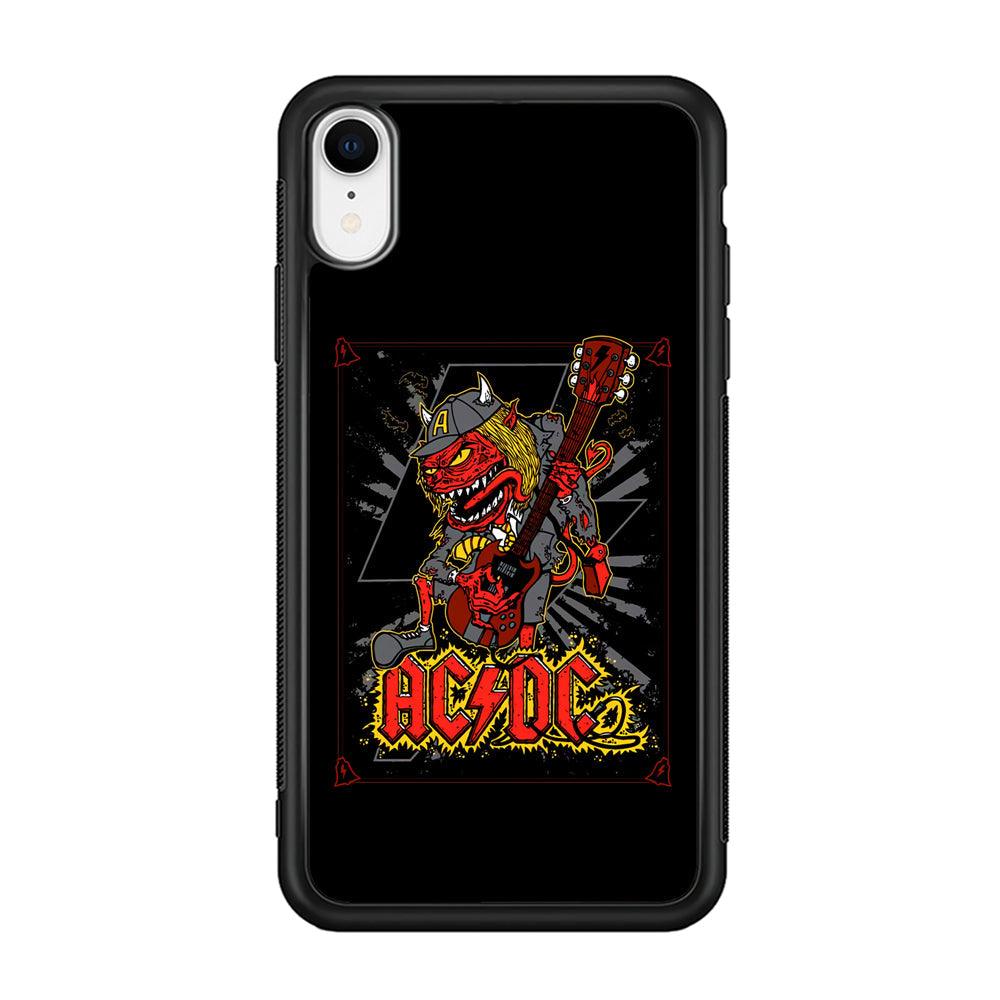 ACDC Ringing The Bell iPhone XR Case-Rubber Black (2D Case)-Oxvistore