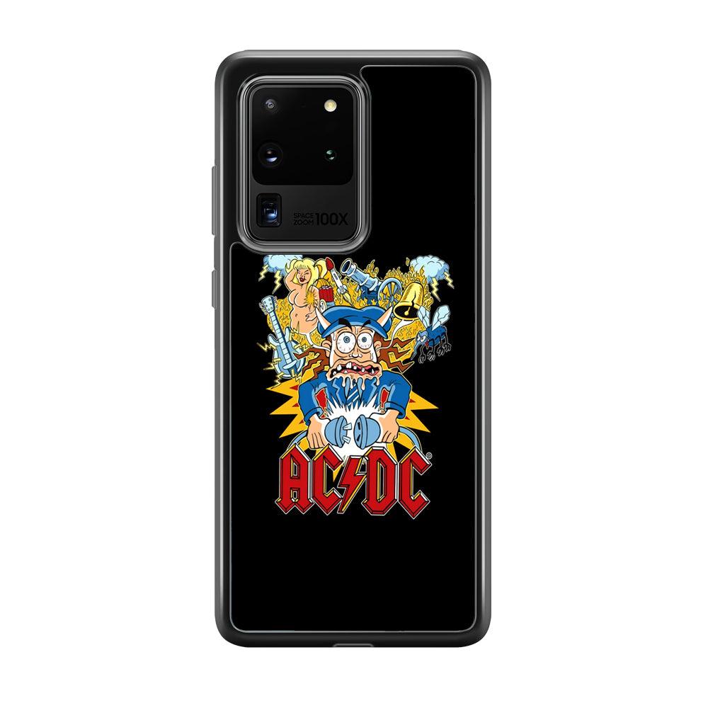 ACDC Show Time Poster Samsung Galaxy S20 Ultra Case-Rubber Black (2D Case)-Oxvistore