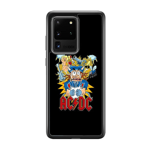 ACDC Show Time Poster Samsung Galaxy S20 Ultra Case-Rubber Black (2D Case)-Oxvistore