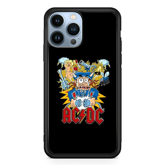 ACDC Show Time Poster iPhone 13 Pro Max Case-Rubber Black (2D Case)-Oxvistore