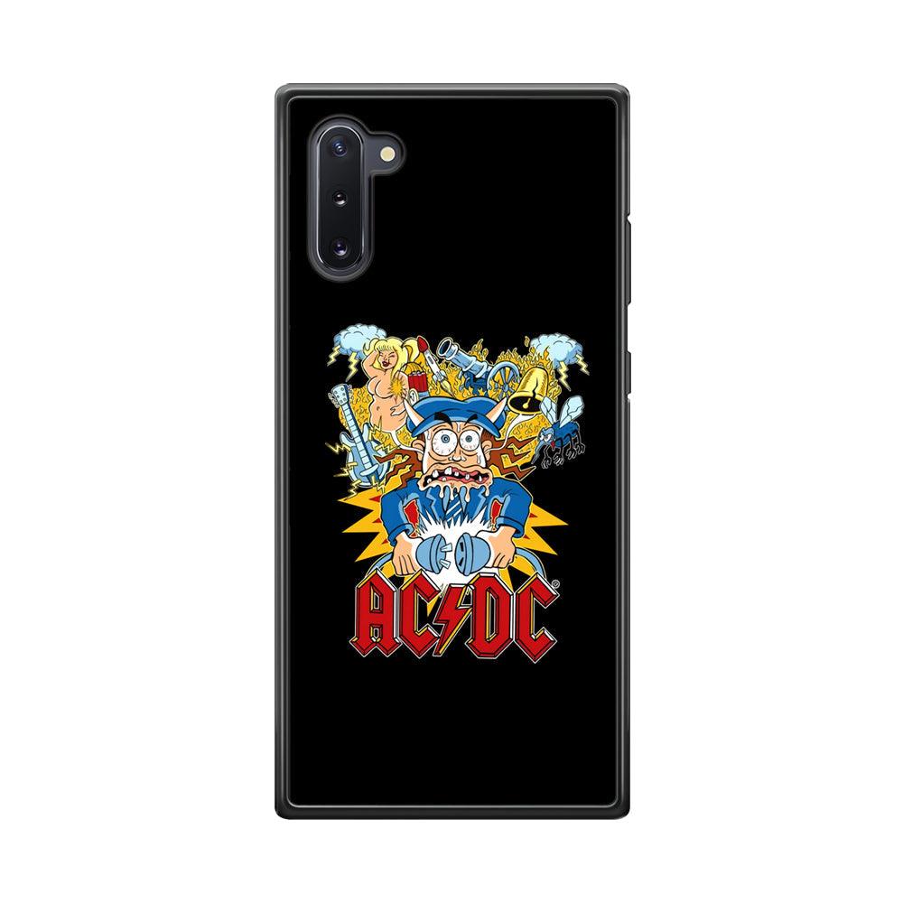 ACDC Show Time Poster Samsung Galaxy Note 10 Case-Rubber Black (2D Case)-Oxvistore