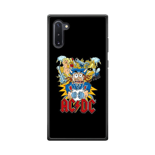 ACDC Show Time Poster Samsung Galaxy Note 10 Case-Rubber Black (2D Case)-Oxvistore