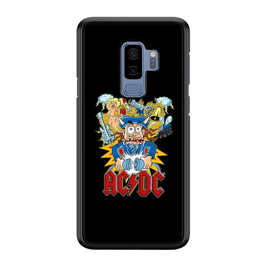 ACDC Show Time Poster Samsung Galaxy S9 Plus Case-Rubber Black (2D Case)-Oxvistore
