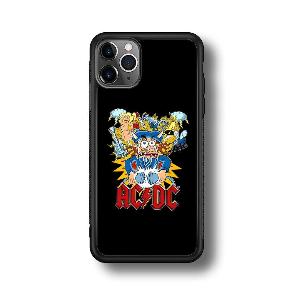 ACDC Show Time Poster iPhone 11 Pro Max Case-Rubber Black (2D Case)-Oxvistore