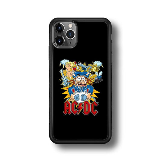ACDC Show Time Poster iPhone 11 Pro Max Case-Rubber Black (2D Case)-Oxvistore