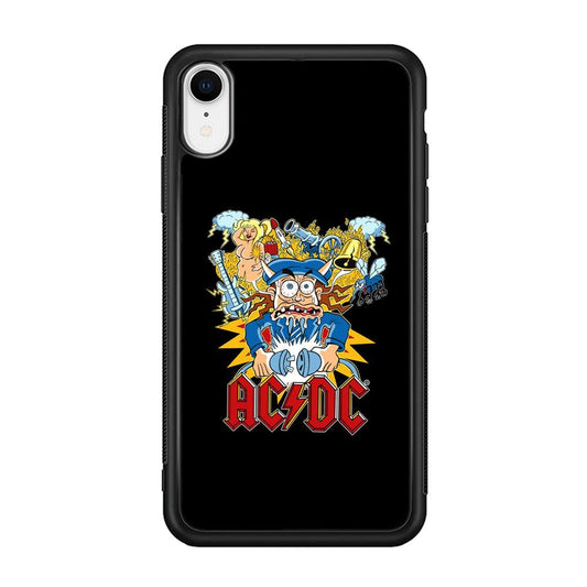 ACDC Show Time Poster iPhone XR Case-Rubber Black (2D Case)-Oxvistore