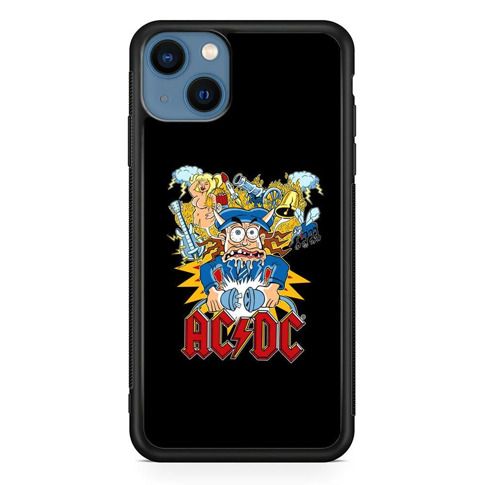 ACDC Show Time Poster iPhone 15 Case-Rubber Black (2D Case)-Oxvistore
