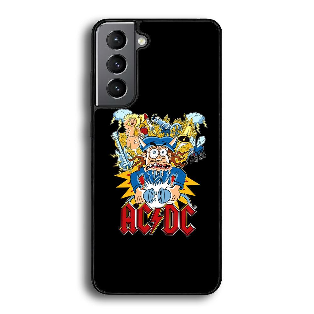 ACDC Show Time Poster Samsung Galaxy S24 Case-Rubber Black (2D Case)-Oxvistore