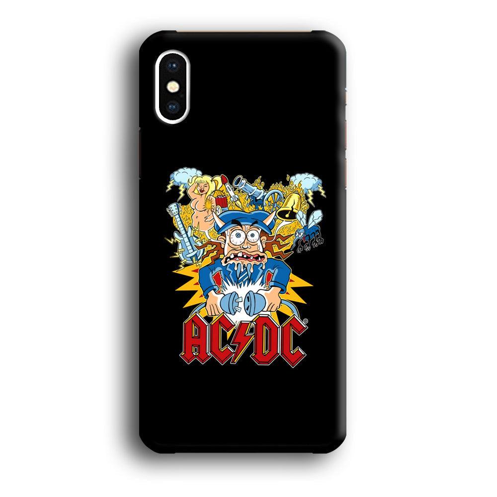 ACDC Show Time Poster iPhone X Case-Oxvistore