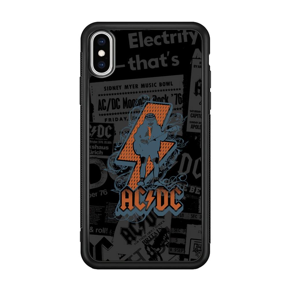 ACDC Silhouette of Angus Young iPhone X Case-Oxvistore