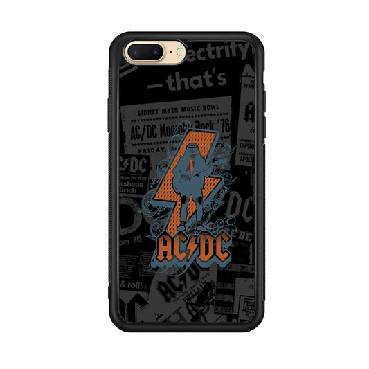 ACDC Silhouette of Angus Young iPhone 8 Plus Case-Oxvistore